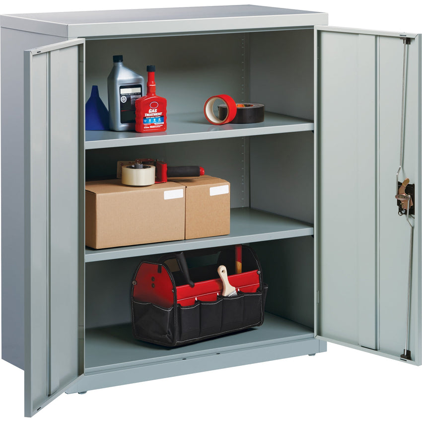 Lorell Fortress Series Storage Cabinet Steel 3 Shelves 3 - Point Locking System Powder Coat Finish (LLR - LLR4130X3) - SchoolOutlet