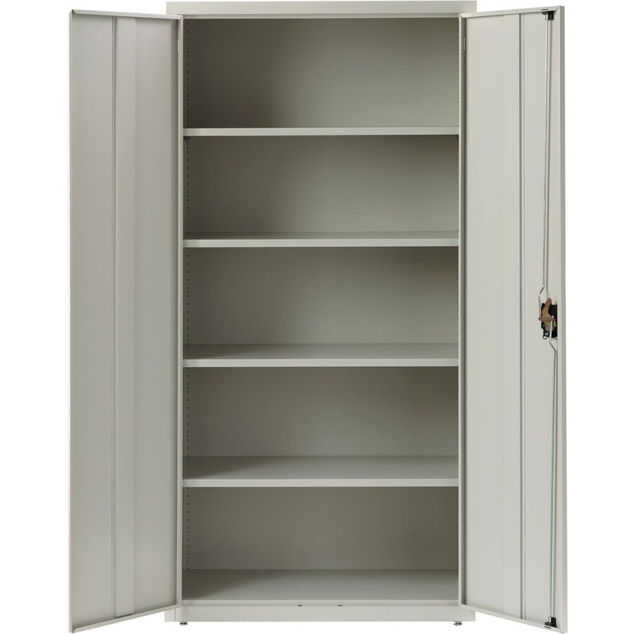 Lorell Fortress Series Storage Cabinet Steel 5 Shelves 3 - Point Locking System Powder Coat Finish (LLR - LLR4130X5) - SchoolOutlet