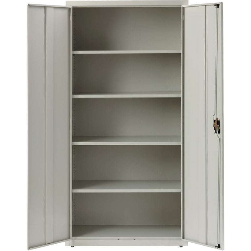 Lorell Fortress Series Storage Cabinet Steel 5 Shelves 3 - Point Locking System Powder Coat Finish (LLR - LLR4130X5) - SchoolOutlet