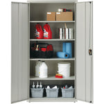 Lorell Fortress Series Storage Cabinet Steel 5 Shelves 3 - Point Locking System Powder Coat Finish (LLR - LLR4130X5) - SchoolOutlet