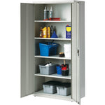 Lorell Fortress Series Storage Cabinet Steel 5 Shelves 3 - Point Locking System Powder Coat Finish (LLR - LLR4130X5) - SchoolOutlet