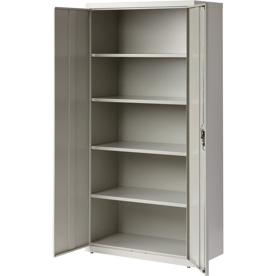 Lorell Fortress Series Storage Cabinet Steel 5 Shelves 3 - Point Locking System Powder Coat Finish (LLR - LLR4130X5) - SchoolOutlet