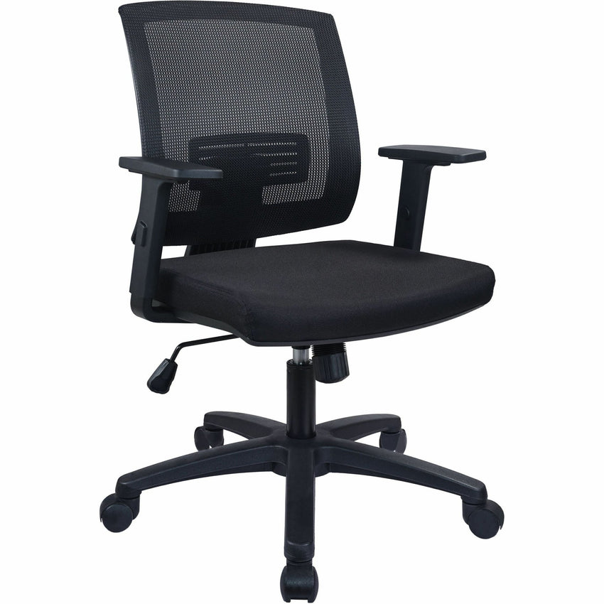 Lorell SOHO Mesh Mid - Back Task Chair with Adjustable Arms and 5 - Star Base 16.75" - 20"H (LLR - LLR41842) - SchoolOutlet