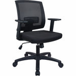 Lorell SOHO Mesh Mid - Back Task Chair with Adjustable Arms and 5 - Star Base 16.75