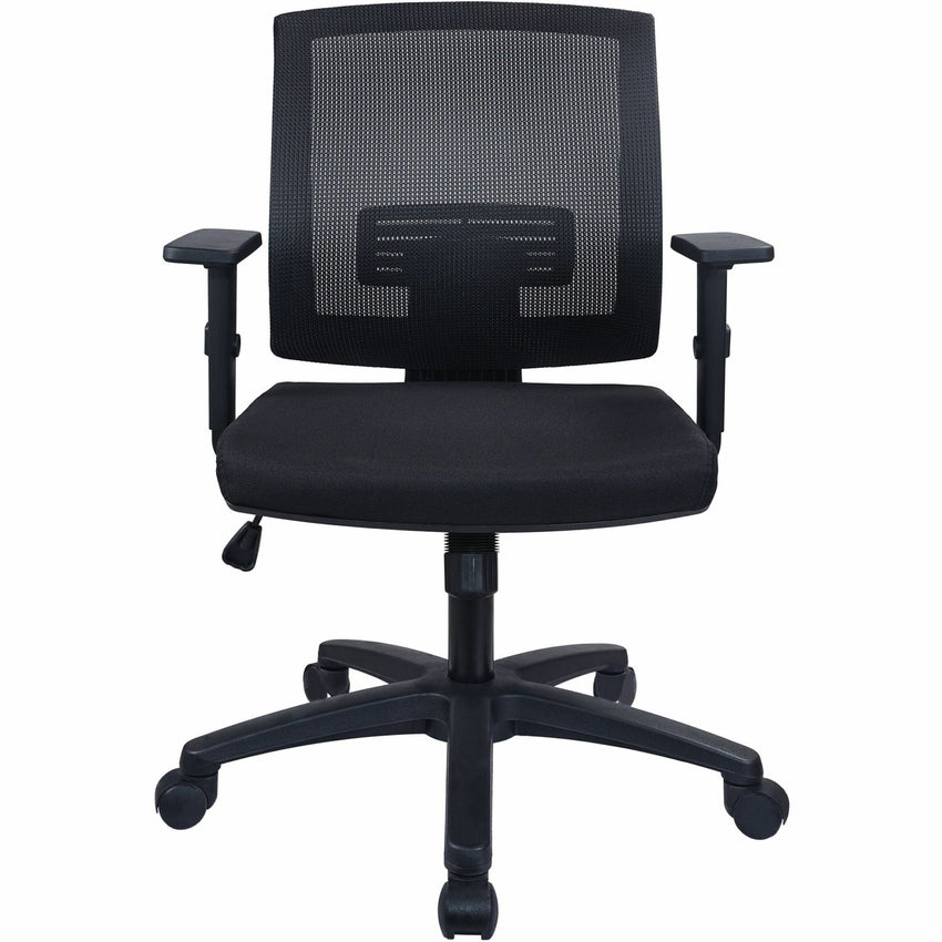Lorell SOHO Mesh Mid - Back Task Chair with Adjustable Arms and 5 - Star Base 16.75" - 20"H (LLR - LLR41842) - SchoolOutlet