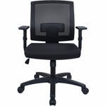 Lorell SOHO Mesh Mid - Back Task Chair with Adjustable Arms and 5 - Star Base 16.75