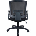 Lorell SOHO Mesh Mid - Back Task Chair with Adjustable Arms and 5 - Star Base 16.75