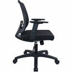 Lorell SOHO Mesh Mid - Back Task Chair with Adjustable Arms and 5 - Star Base 16.75