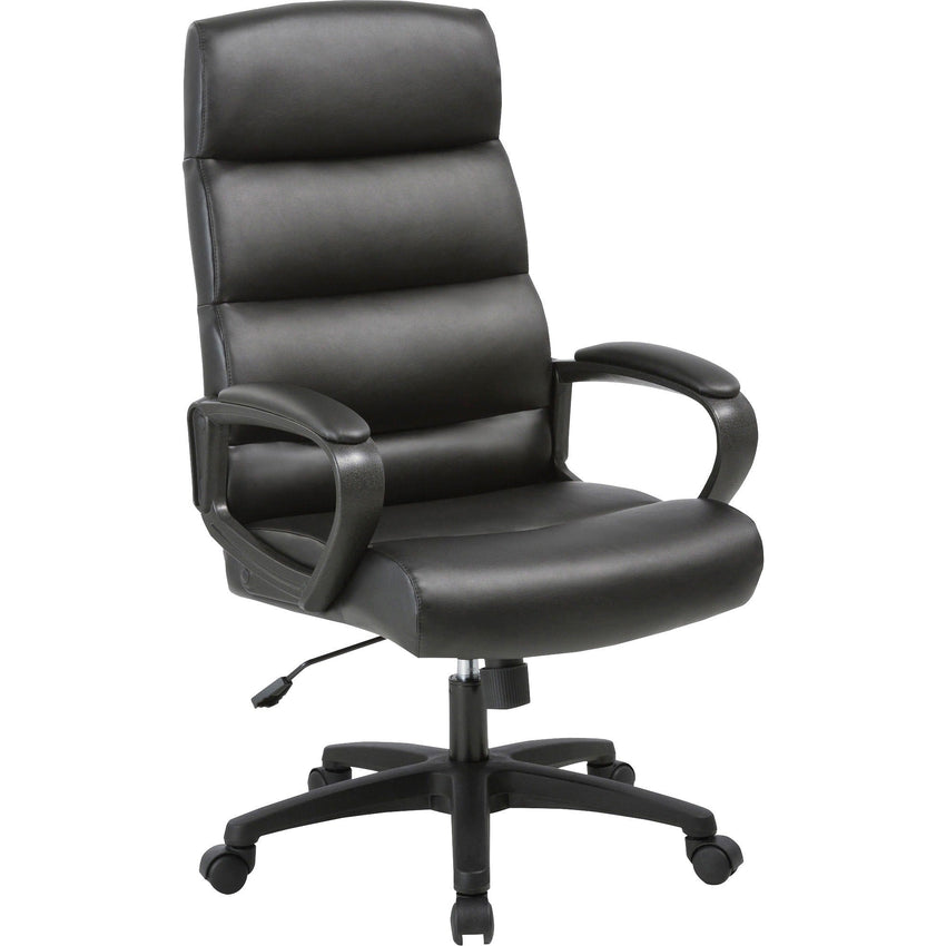 Lorell Colline High - Back Chair with Flip - Up Arms and Bonded Leather (LLR - LLR41853) - SchoolOutlet