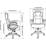 Lorell High - Back Executive Chair with Bonded Leather Upholstery and 5 - Star Base (LLR - LLR41844) - SchoolOutlet
