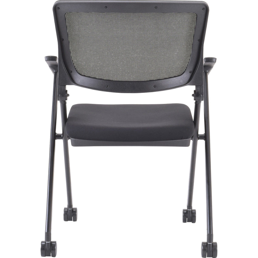 Lorell Mobile Mesh Back Nesting Chair with Arms and Metal Frame Set of 2 18.9"H (LLR - LLR41845) - SchoolOutlet