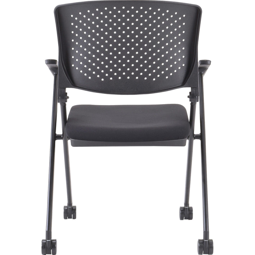 Lorell Upholstered Foldable Nesting Chairs with Arms and Plastic Back Set of 2 18.9 "H (LLR - LLR41847) - SchoolOutlet
