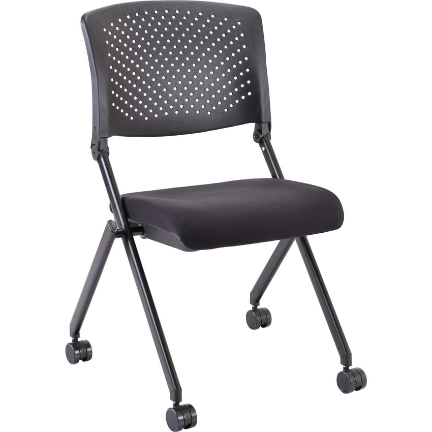 Lorell Upholstered Foldable Nesting Chairs with Plastic Back Set of 2 (LLR - LLR41848) - SchoolOutlet