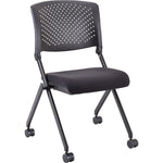 Lorell Upholstered Foldable Nesting Chairs with Plastic Back Set of 2 (LLR - LLR41848) - SchoolOutlet