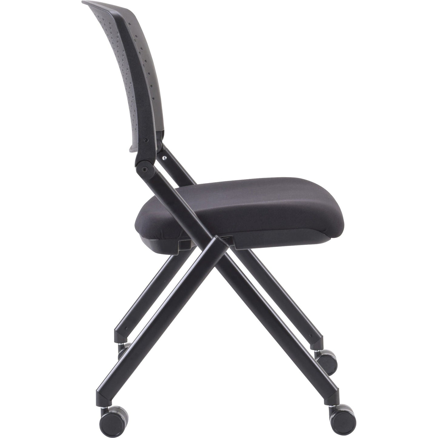 Lorell Upholstered Foldable Nesting Chairs with Plastic Back Set of 2 (LLR - LLR41848) - SchoolOutlet
