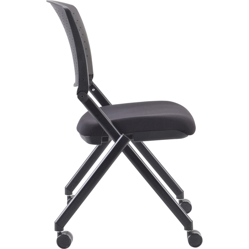 Lorell Upholstered Foldable Nesting Chairs with Plastic Back Set of 2 (LLR - LLR41848) - SchoolOutlet