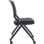 Lorell Upholstered Foldable Nesting Chairs with Plastic Back Set of 2 (LLR - LLR41848) - SchoolOutlet