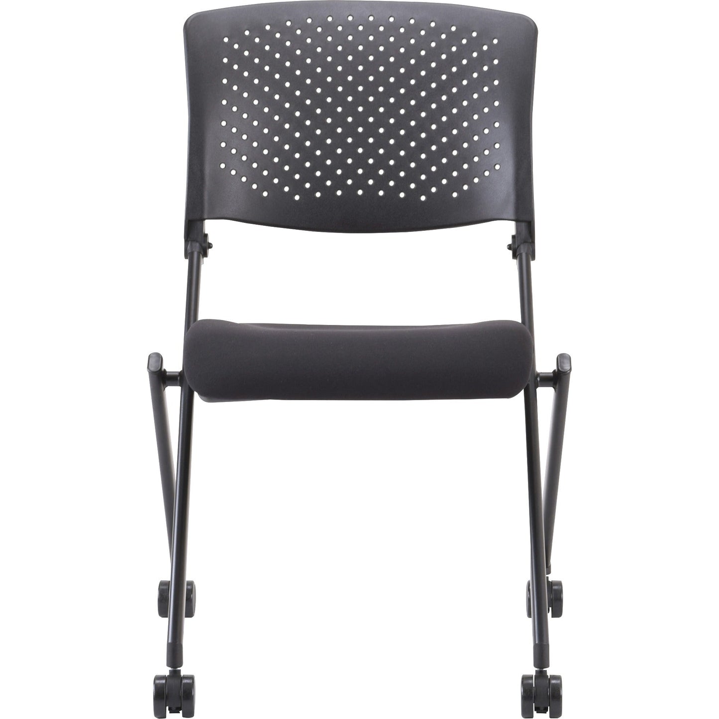 Lorell Upholstered Foldable Nesting Chairs with Plastic Back Set of 2 (LLR - LLR41848) - SchoolOutlet