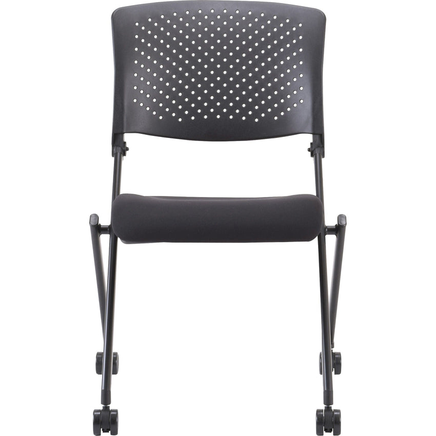Lorell Upholstered Foldable Nesting Chairs with Plastic Back Set of 2 (LLR - LLR41848) - SchoolOutlet