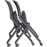 Lorell Upholstered Foldable Nesting Chairs with Plastic Back Set of 2 (LLR - LLR41848) - SchoolOutlet