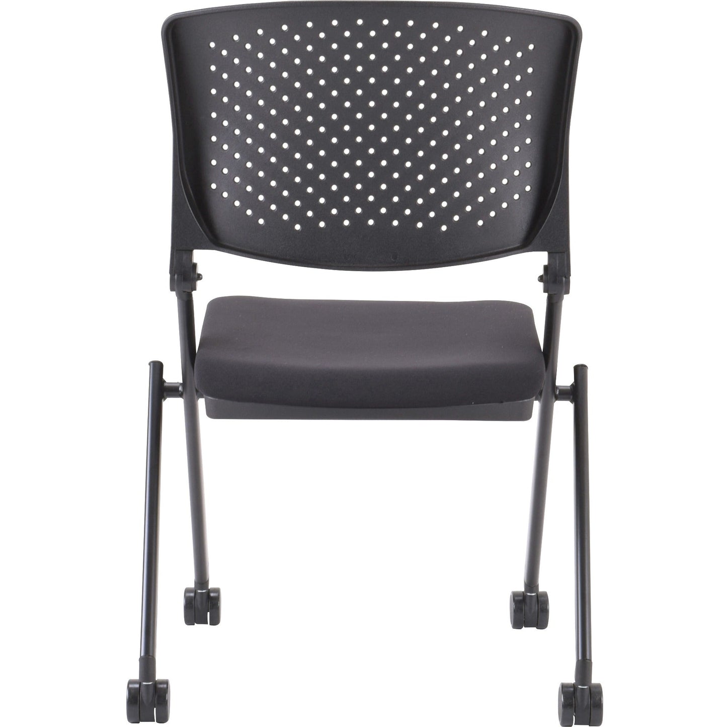 Lorell Upholstered Foldable Nesting Chairs with Plastic Back Set of 2 (LLR - LLR41848) - SchoolOutlet