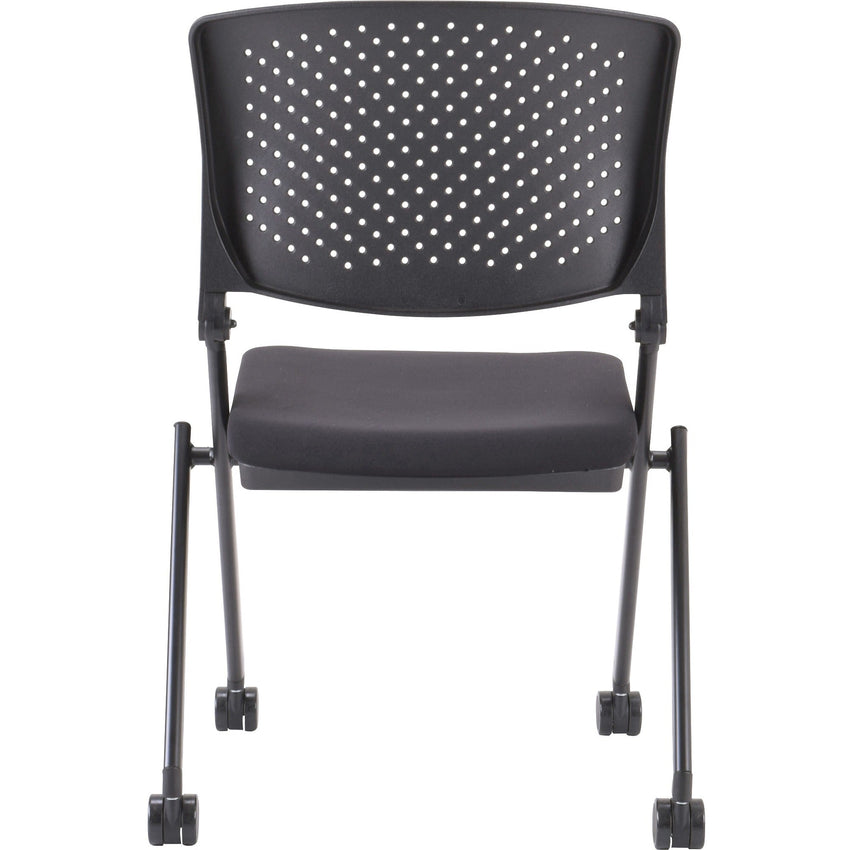 Lorell Upholstered Foldable Nesting Chairs with Plastic Back Set of 2 (LLR - LLR41848) - SchoolOutlet