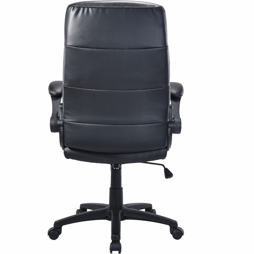 Lorell Colline High - Back Chair with Flip - Up Arms and Bonded Leather (LLR - LLR41853) - SchoolOutlet