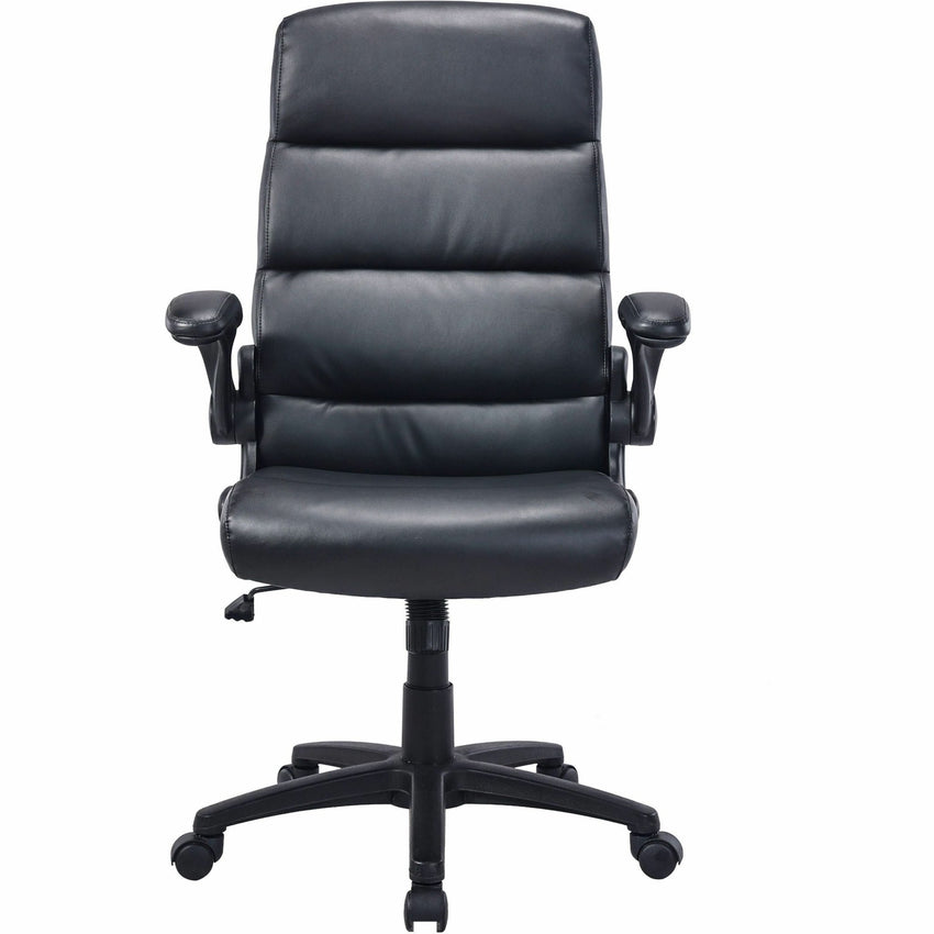 Lorell Colline High - Back Chair with Flip - Up Arms and Bonded Leather (LLR - LLR41853) - SchoolOutlet