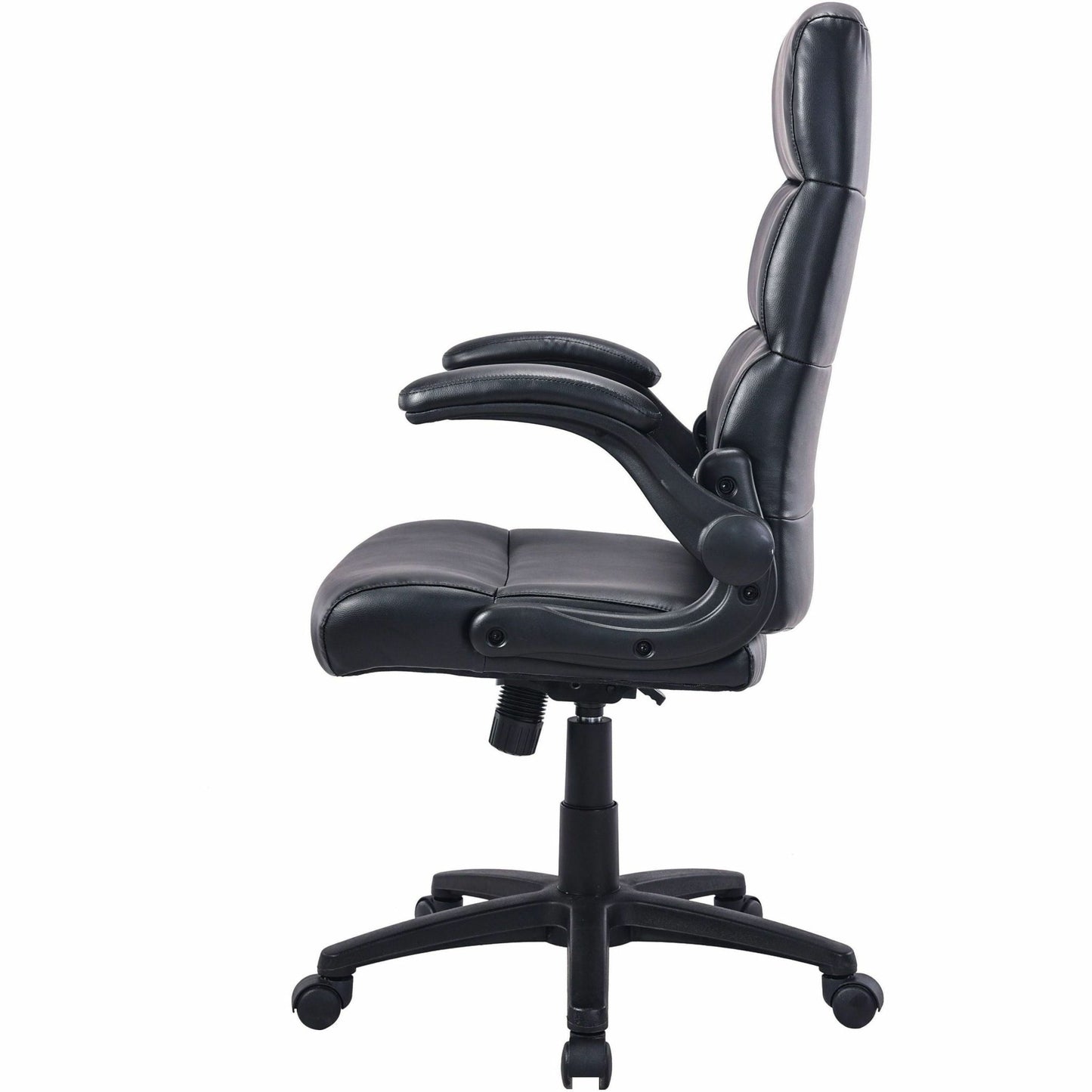 Lorell Colline High - Back Chair with Flip - Up Arms and Bonded Leather (LLR - LLR41853) - SchoolOutlet