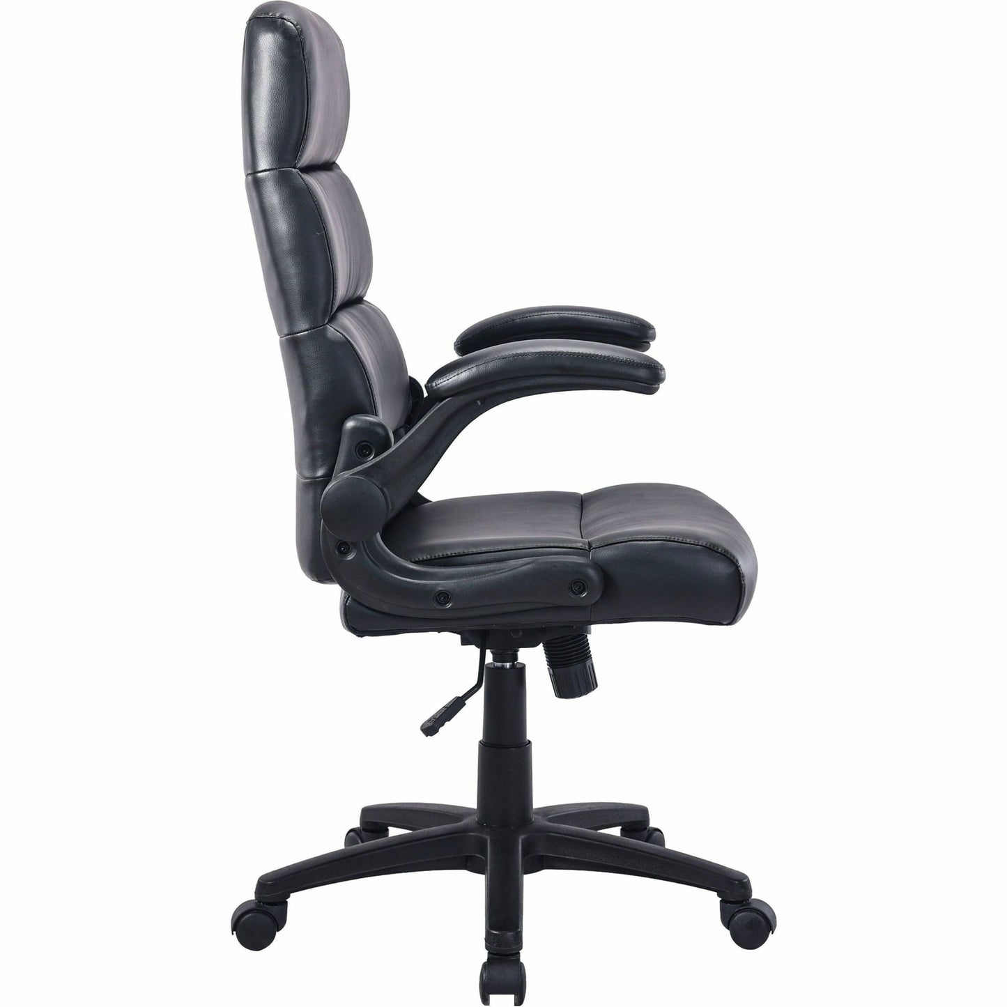 Lorell Colline High - Back Chair with Flip - Up Arms and Bonded Leather (LLR - LLR41853) - SchoolOutlet
