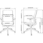 Lorell Premium Mid - Back Chair with Adjustable Pivot Arms and Synchro Tilt 18