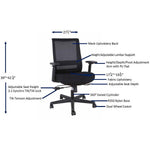 Lorell Mesh High - Back Executive Chair with Synchro Tilt and Adjustable Arms (LLR - LLR42175) - SchoolOutlet