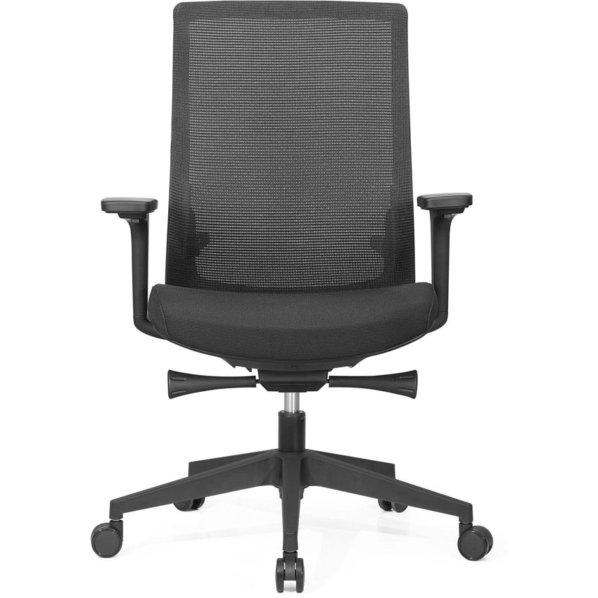 Lorell Mid - Back Mesh Chair with Synchro Tilt and Adjustable Arms (LLR - LLR42180) - SchoolOutlet
