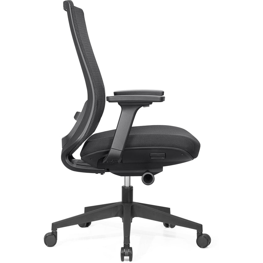 Lorell Mid - Back Mesh Chair with Synchro Tilt and Adjustable Arms (LLR - LLR42180) - SchoolOutlet