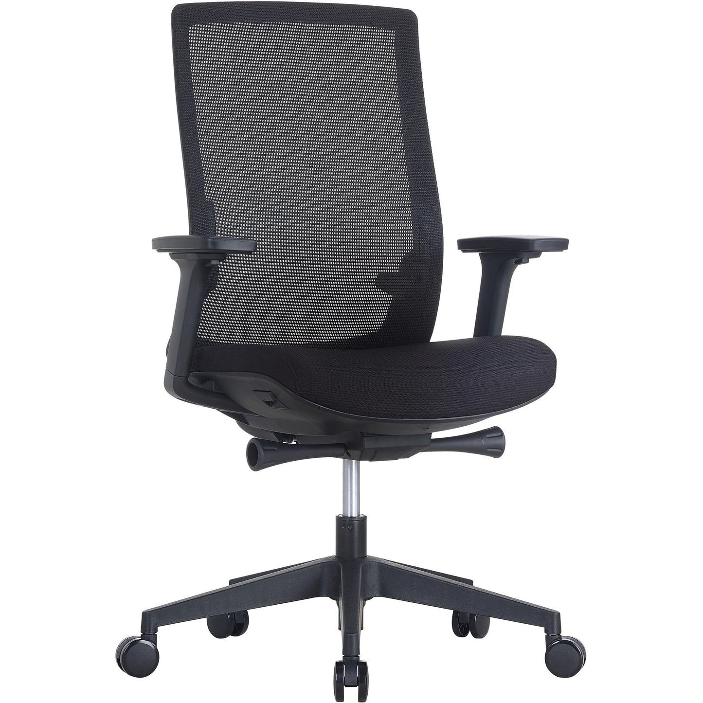 Lorell Mid - Back Mesh Chair with Synchro Tilt and Adjustable Arms (LLR - LLR42180) - SchoolOutlet