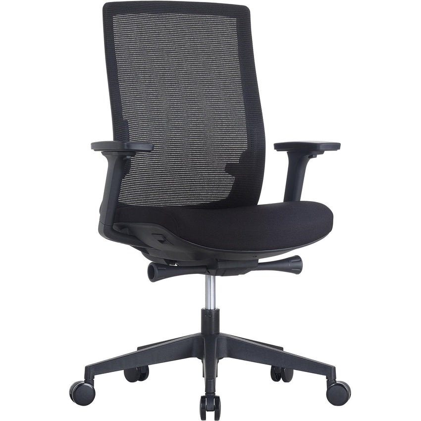 Lorell Mid - Back Mesh Chair with Synchro Tilt and Adjustable Arms (LLR - LLR42180) - SchoolOutlet
