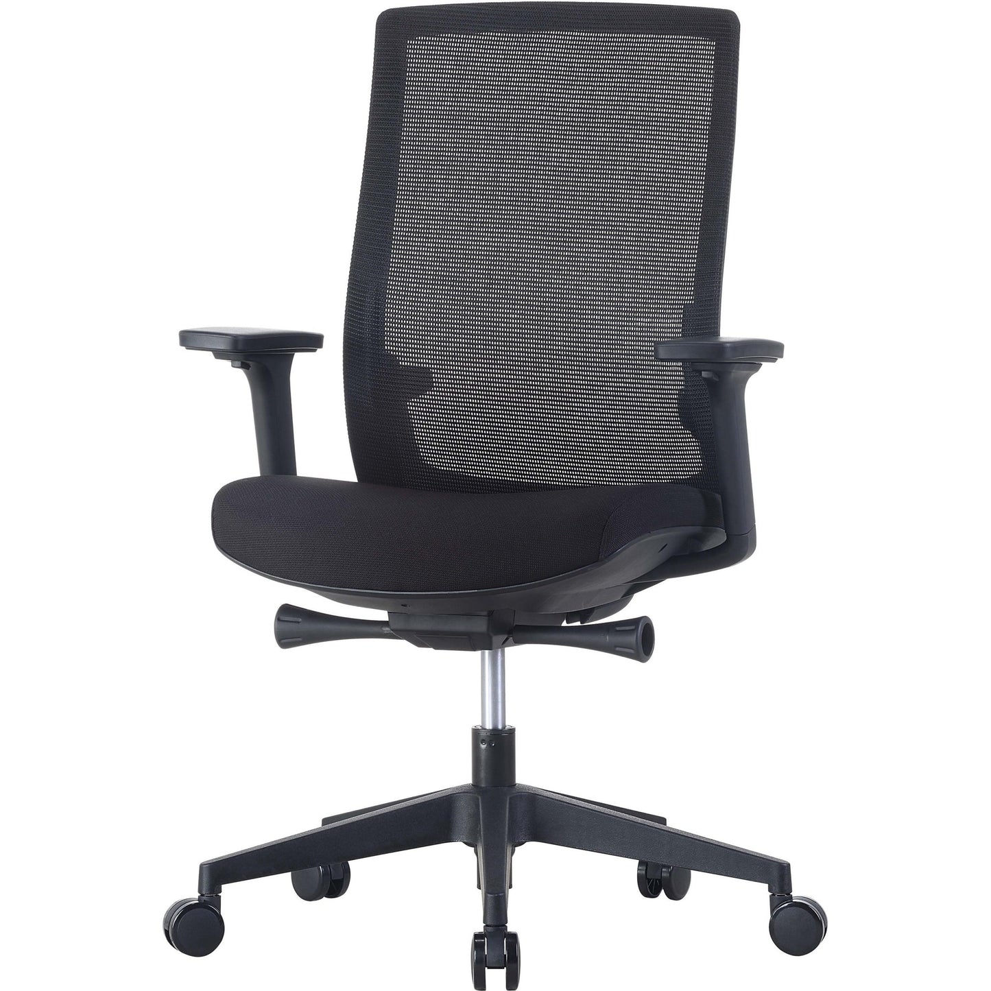 Lorell Mid - Back Mesh Chair with Synchro Tilt and Adjustable Arms (LLR - LLR42180) - SchoolOutlet