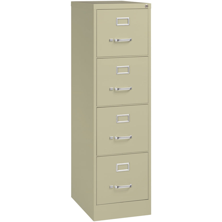 Lorell Fortress Series 4 - Drawer Commercial - Grade Vertical File Steel Ball - Bearing 15"W x 22"D x 52"H (LLR - LLR4229X52) - SchoolOutlet
