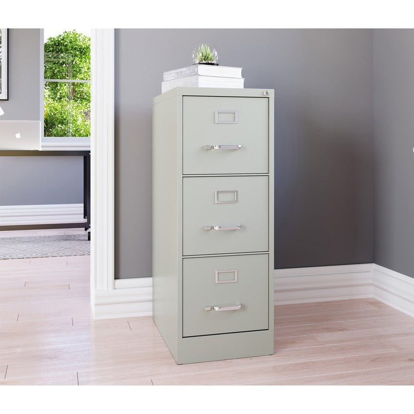 Lorell Fortress Series 3 - Drawer Commercial - Grade Vertical File Steel Ball - Bearing 15"W x 22"D x 40.2"H (LLR - LLR4229X15) - SchoolOutlet