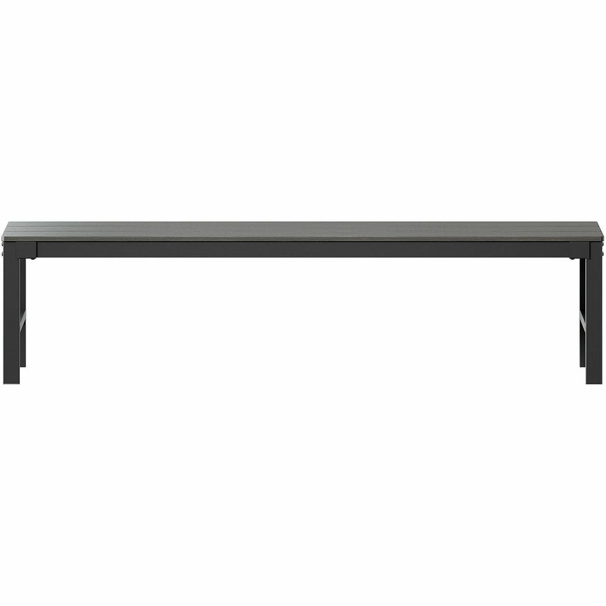 Lorell Faux Wood Outdoor Bench with Steel Tube Base (LLR - LLR42670) - SchoolOutlet