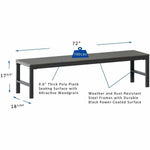 Lorell Faux Wood Outdoor Bench with Steel Tube Base (LLR - LLR42670) - SchoolOutlet