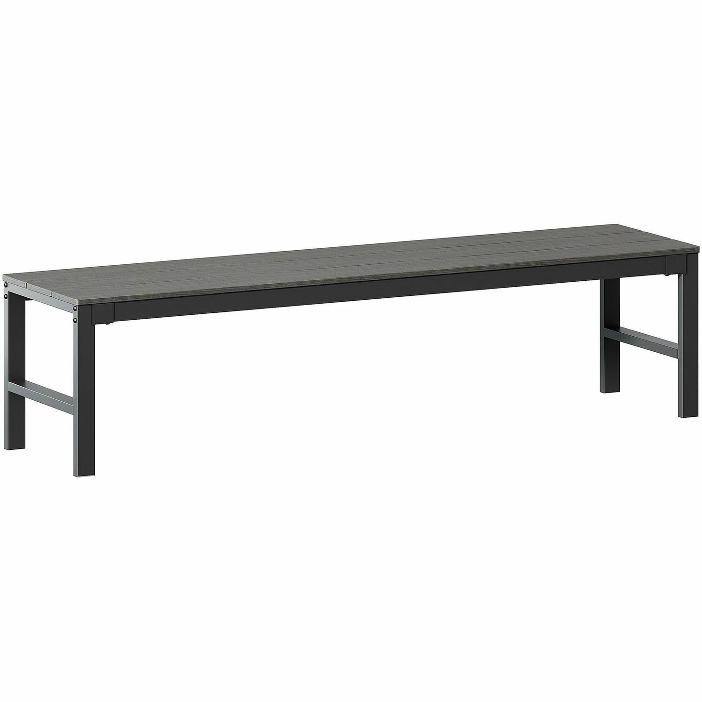Lorell Faux Wood Outdoor Bench with Steel Tube Base (LLR - LLR42670) - SchoolOutlet