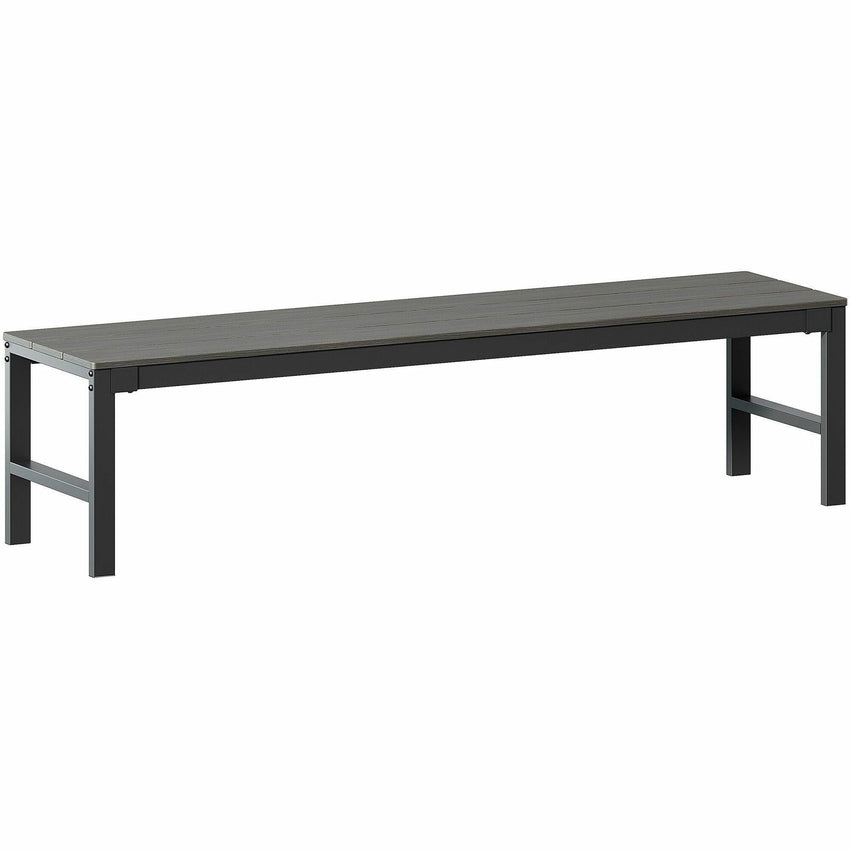 Lorell Faux Wood Outdoor Bench with Steel Tube Base (LLR - LLR42670) - SchoolOutlet
