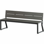 Lorell Faux Wood Outdoor Bench with Backrest and Steel Tube Base (LLR - LLR42671) - SchoolOutlet