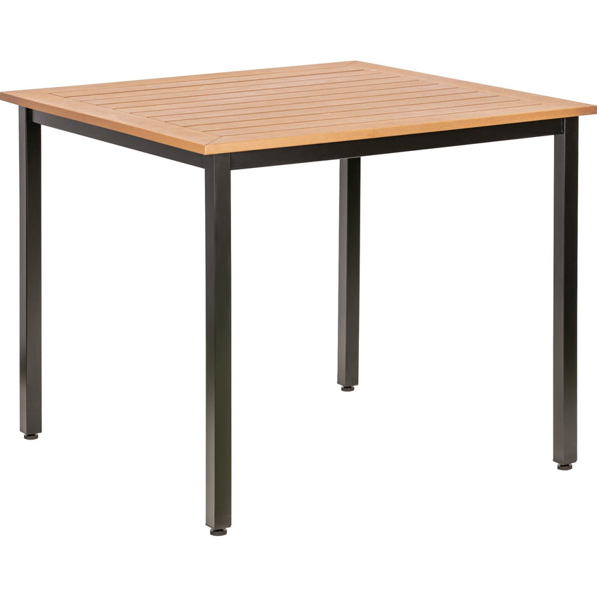 Lorell Faux Wood Outdoor Table 36.60"W x 36.60"L x 30.75"H (LLR - LLR4268X) - SchoolOutlet