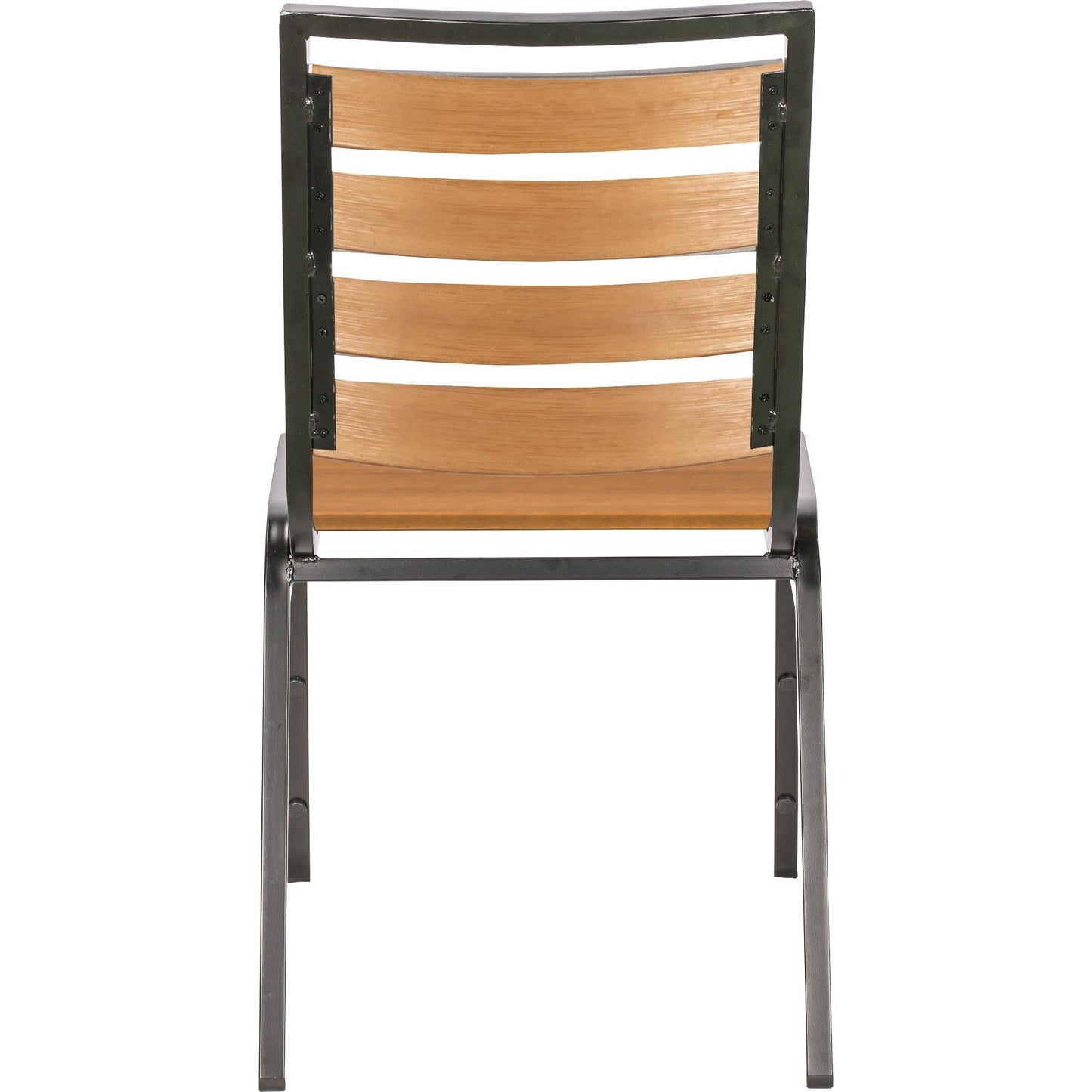 Lorell Faux Wood Outdoor Chairs with Steel Legs Set of 4 (LLR - LLR42685) - SchoolOutlet