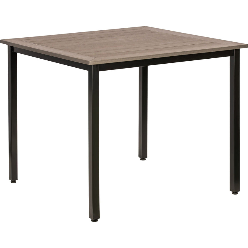 Lorell Faux Wood Outdoor Table 36.60"W x 36.60"L x 30.75"H (LLR - LLR4268X) - SchoolOutlet