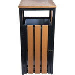 Lorell Faux Wood Outdoor Waste Bin, Weather - Resistant Rectangular Wastebasket (LLR - LLR4269X) - SchoolOutlet