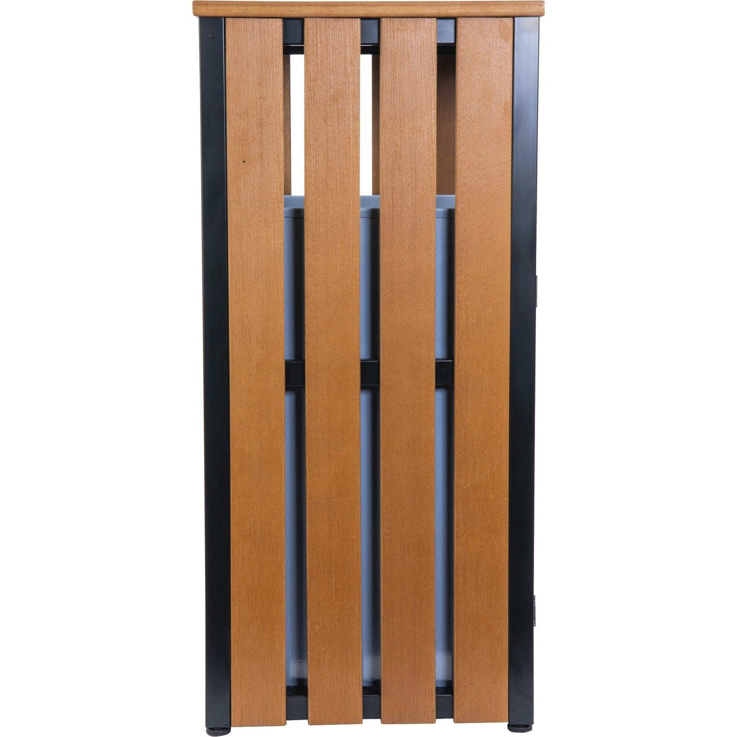 Lorell Faux Wood Outdoor Waste Bin, Weather - Resistant Rectangular Wastebasket (LLR - LLR4269X) - SchoolOutlet