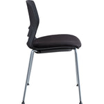 Lorell Arctic Series Stack Chairs with Ergonomic Back and Cushioned Seat Set of 2 Up to 19